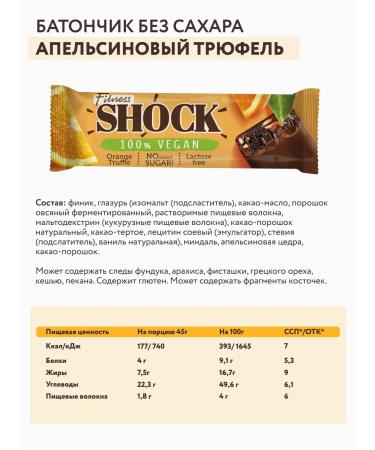 FitnessShock Bangs without sugar in chocolate fruit-navel 12pcs 45 grams - Buy Online on GoSupps.com