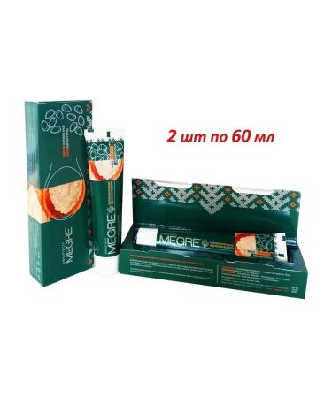 MEGRE Paste toothpaste with cedar cedar and walnut shell 60ml*2pcs