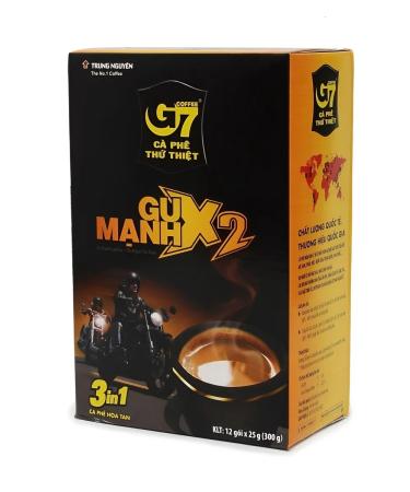 TRUNG NGUYEN Vietnamese soluble coffee G7 Strong Gu Manh X2 (12x25g) - Buy Online on GoSupps.com