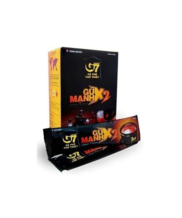 TRUNG NGUYEN Vietnamese soluble coffee G7 Strong Gu Manh X2 (12x25g) - Buy Online on GoSupps.com