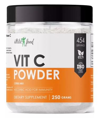 ATHLETIC FOOD Vitamin C 100% Vitamin C (Ascorbic Acid Powder) 250 g