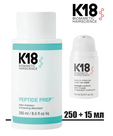 K18 Shampoo Detox + Leave-in Molecular Repair K18 Mask