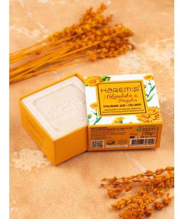 HAREM'S ottoman Soap natural perfumed Harems calendula and propolis - Buy Online on GoSupps.com