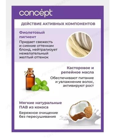 Concept Set of tint shampoo and balm Anti-Yellow 1000 ml - Buy Online on GoSupps.com