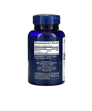 Life extension Magnesium citrate 100 capsules - Buy Online on GoSupps.com