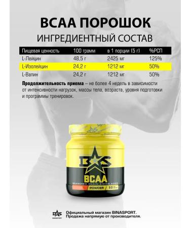 Binasport BCAA amino acids 500 g (apple) - Buy Online on GoSupps.com