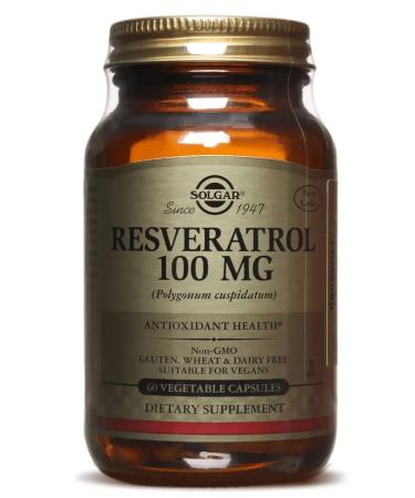 Solgar Resveratrol 100 mg Resveratrol No. 60 - Buy Online on GoSupps.com
