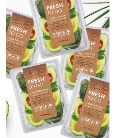 Tony Moly Facial mask is a fiber nutrient with avocado 5 pieces - Buy Online on GoSupps.com