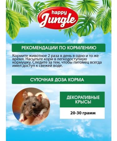 HAPPY JUNGLE Feed for decorative rats 400 g for rodents - Buy Online on GoSupps.com