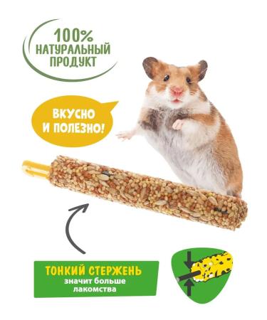 HAPPY JUNGLE A treat for small rodents of the stick 3 tastes - Buy Online on GoSupps.com