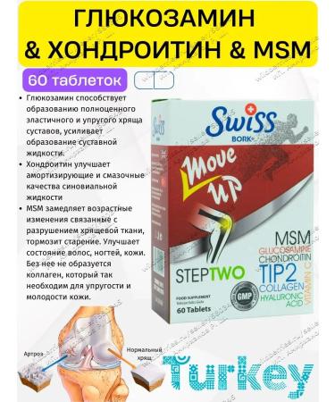 Swiss bork Chondroprotectors. Glucosamine chondroitin msm collagen 2