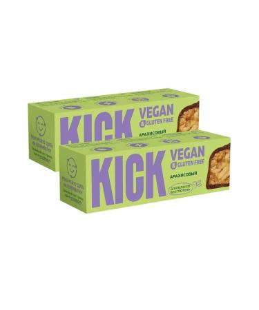 Kick Baton in dark chocolate with peanuts without gluten 2pcs a45gr