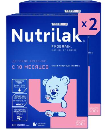 Children's milk Nutrilak Premium 4 from 18 months 600g 2pcs