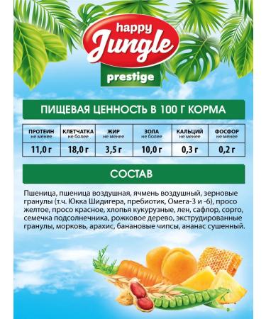 HAPPY JUNGLE Feed for rodents rats prestige 500 g dry - Buy Online on GoSupps.com