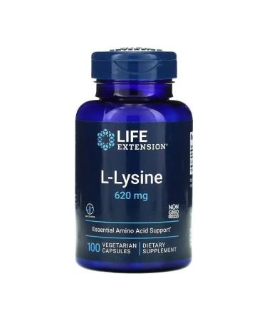 Life extension Lizin amino acid 100 capsules - Buy Online on GoSupps.com