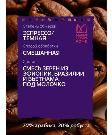 Coffee Manufactory Coffee in grains bond blend 1 kg a mixture of arabica and robust - Buy Online on GoSupps.com