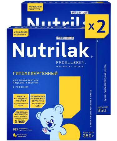 Nutrilak The mixture of nutrillak hypoallergenic 0+ 350g 2pcs