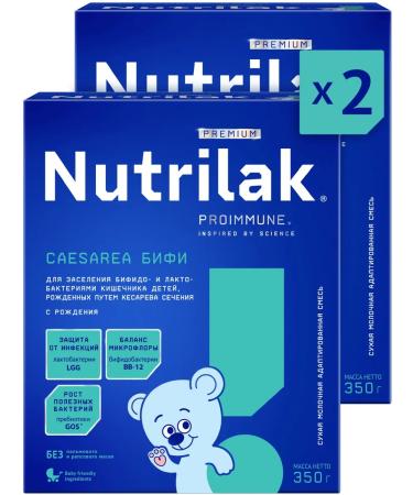 Nutrilak Mixture of children's dairy nutrilac Caesarea Bifi 0+ 350g 2pcs