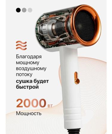 Powerful Hair Dryer Feng for a professional hair with ionization and nozzle - Buy Online on GoSupps.com