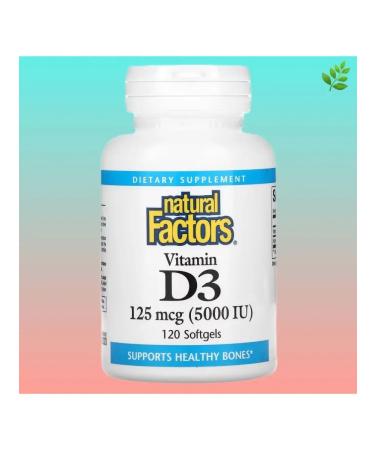 Natural Factors Vitamin D3 125 mcg (5000 IU)