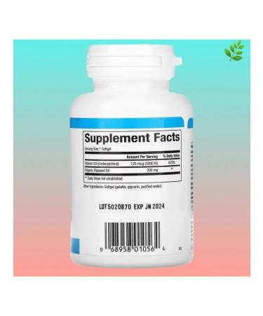 Natural Factors Vitamin D3 125 mcg (5000 IU) - Buy Online on GoSupps.com