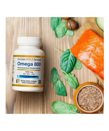 California Gold Nutrition omega 800 fish oil 30 capsules