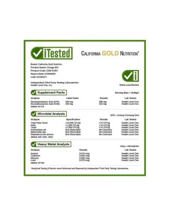 California Gold Nutrition omega 800 fish oil 30 capsules - Buy Online on GoSupps.com