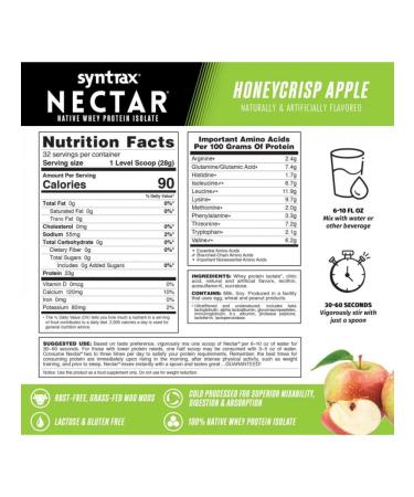 SYNTRAX Nectar protein isolated without lactose for weight loss 907 gr - Buy Online on GoSupps.com