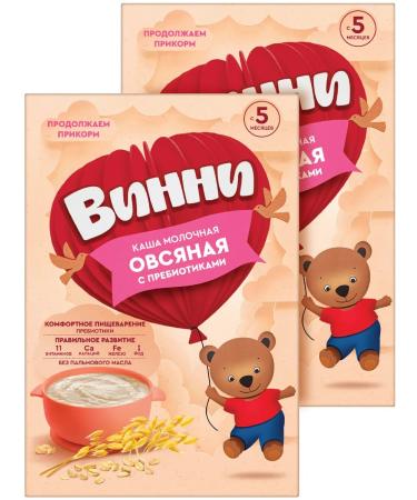 Winnie Porridge of children's milk oatmeal from 5 months 200g 2pcs