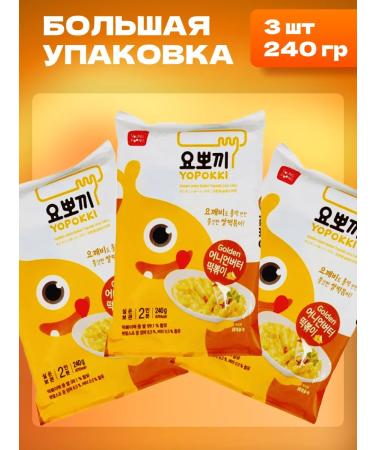 YOPOKKI Rice sticks of tokopecks with golden onion oil 240g 3pcs - Buy Online on GoSupps.com