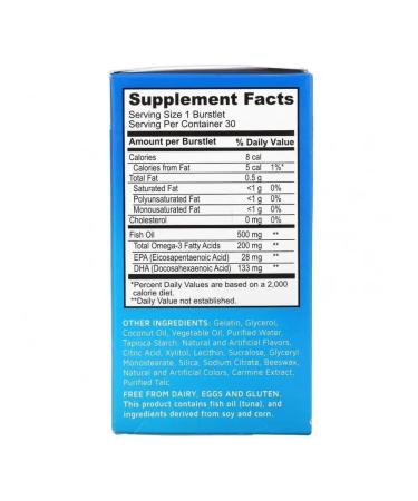 Bioglan Kids Smart Omega-3 and DGK for children 30 bursting fruit capsules - Buy Online on GoSupps.com