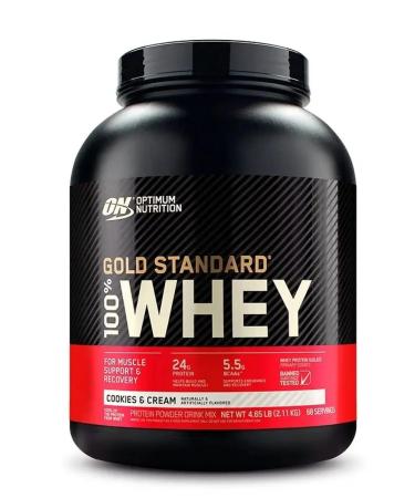Optimum Nutrition Protein 100% Whey Gold Standard 2270 g (cookies - cream) - Buy Online on GoSupps.com