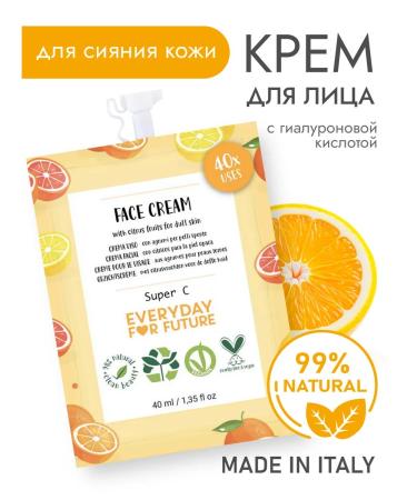 Everyday For Future EFF natural cream for skin on face Citrus 40 ml