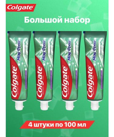 COLGATE Toothpaste refreshing max fresh delicate mint 100 ml 4 pcs - Buy Online on GoSupps.com