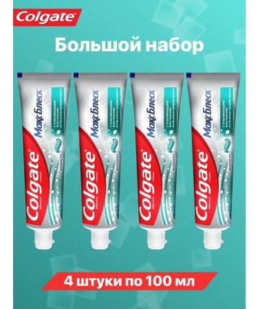 COLGATE Toothpaste whitening crystal mint 4 pcs 100 ml - Buy Online on GoSupps.com