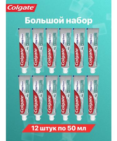COLGATE Toothpaste whitening crystal mint 12 pcs 50 ml - Buy Online on GoSupps.com