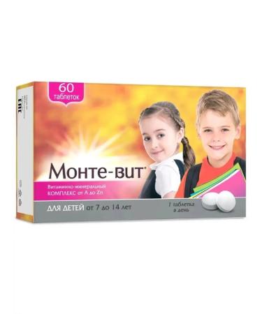 MONTE-VIT Vitamins for children from A-Zn 7-14 years old - Buy Online on GoSupps.com