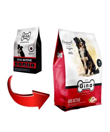 Gina Dry food for active dogs chicken rice 7.5 kg - Buy Online on GoSupps.com