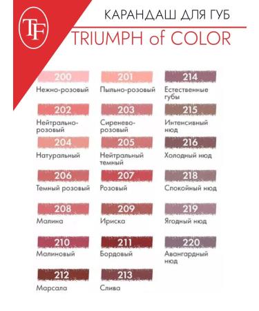 TF Cosmetics TF lip pencil Triumph of color tone 204 - Buy Online on GoSupps.com