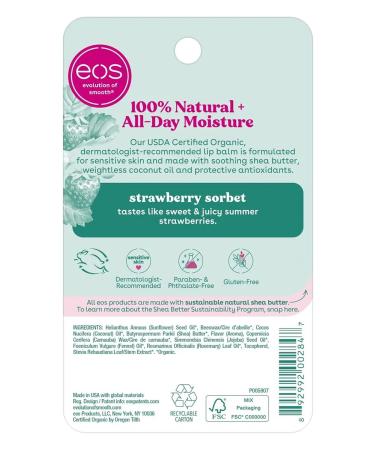 EOS Evolution of Smooth Lip balm Strawberry Sorbet Lip Balm - Buy Online on GoSupps.com