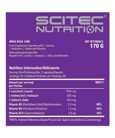 Scitec Nutrition Amino acid. Mega BCAA 1400. 120 capsules - Buy Online on GoSupps.com