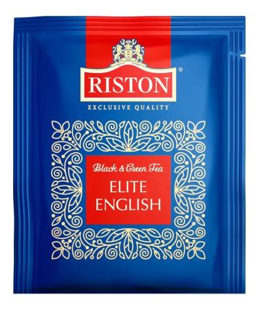 Tea in bags of 100 pcs Black and green Riston English Elite - Buy Online on GoSupps.com