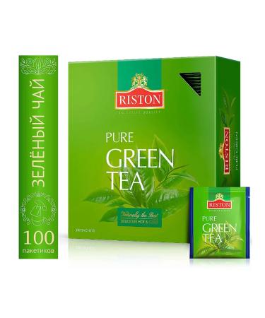 Green tea in bags 100 pcs Riston without additives - Buy Online on GoSupps.com