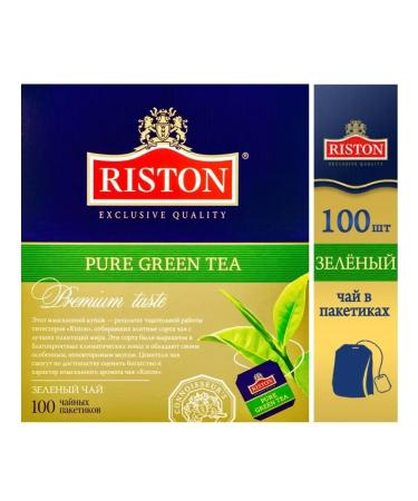 Green tea in bags 100 pcs Riston without additives - Buy Online on GoSupps.com