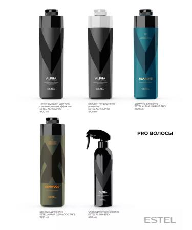 ESTEL Hair shampoo male Alpha Pro Professional 1000 ml - Buy Online on GoSupps.com