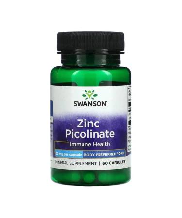 Swanson Zinc picoline vitamins ZINC 22 mg 60 capsules - Buy Online on GoSupps.com