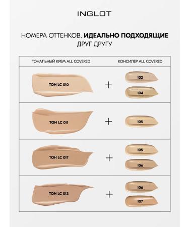 INGLOT Tonal base All Covered LW001 persistent 30 ml - Buy Online on GoSupps.com