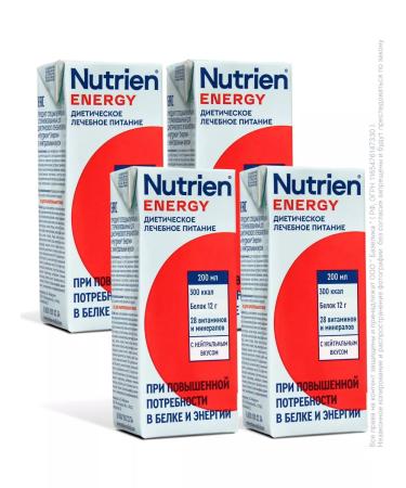 Nutrien Energy with a neutral taste of 200 ml. x 4 pcs - Buy Online on GoSupps.com