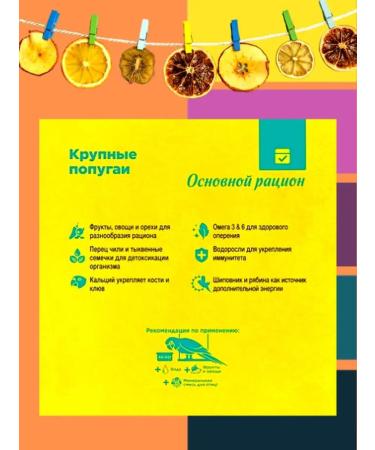 RIO Feed for large parrots the main diet 1 kg - Buy Online on GoSupps.com