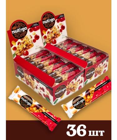 KDV Baton with peanuts and cranberry Nut and Go 36pcs - Buy Online on GoSupps.com